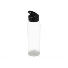 Бутылка для воды "Plain 2" 630 мл, прозрачный/черный