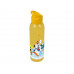Бутылка для воды "Бременские музыканты", желтый с нанесением логотипа компании