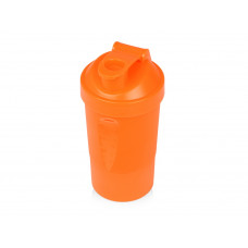 Шейкер для спортивного питания «Level Up», оранжевый с нанесением логотипа компании