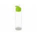 Бутылка для воды "Plain 2" 630 мл, прозрачный/зеленый с нанесением логотипа компании
