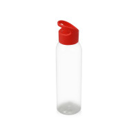 Бутылка для воды "Plain 2" 630 мл, прозрачный/красный