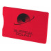 Защитный RFID чехол для кредитной карты "Arnox", красный с нанесением логотипа компании