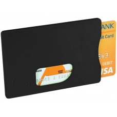 Защитный RFID чехол для кредитной карты "Arnox", черный с нанесением логотипа компании