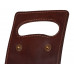 Набор: фартук из натуральной кожи в тубусе, темно-коричневый с нанесением логотипа компании