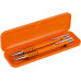 Набор «Онтарио: ручка шариковая, карандаш механический, оранжевый/серебристый с нанесением логотипа компании