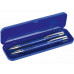 Набор «Онтарио: ручка шариковая, карандаш механический, синий/серебристый с нанесением логотипа компании