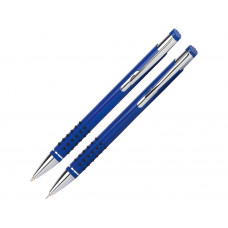 Набор «Онтарио: ручка шариковая, карандаш механический, синий/серебристый