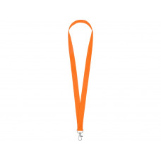 Ланьярд с карабином, оранжевый с нанесением логотипа компании