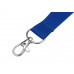 Ланъярд из RPET с карабином, синий с нанесением логотипа компании