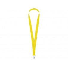 Ланьярд с карабином, желтый с нанесением логотипа компании