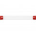 Футляр-туба пластиковый для ручки «Tube 2.0», прозрачный/красный с нанесением логотипа компании