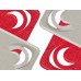 Универсальный чехол 3122 для планшетов 7-8", красный-белый с нанесением логотипа компании