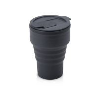 Силиконовый складной стакан "GoCup", темно-серый
