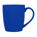 Кружка керамическая с покрытием "софт тач" синяя с нанесением логотипа компании
