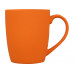 Кружка керамическая с покрытием "софт тач" оранжевая с нанесением логотипа компании