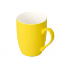 Кружка с покрытием soft-touch “Tulip Gum”, желтый (108C) (P) с нанесением логотипа компании