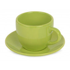 Чайная пара Melissa керамическая, зеленое яблоко с нанесением логотипа компании