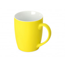 Кружка с покрытием soft-touch “Tulip Gum”, желтый (3955C) (P) с нанесением логотипа компании
