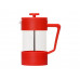 Пластиковый френч-пресс "Intense", 600мл, красный с нанесением логотипа компании
