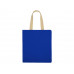 Сумка для шопинга Steady из хлопка с парусиновыми ручками, 260 г/м2, синий с нанесением логотипа компании