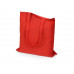 Сумка для шопинга Carryme 140 хлопковая, 140 г/м2, красный с нанесением логотипа компании
