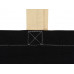 Сумка для шопинга Twin двухцветная из хлопка, 180 г/м2, черный/натуальный с нанесением логотипа компании