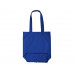 Складывающаяся сумка Skit из хлопка на молнии, синий с нанесением логотипа компании