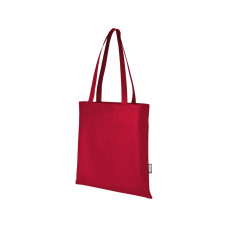 Zeus эко-сумка из нетканого материала, переработанного по стандарту GRS, объемом 6л - Красный с нанесением логотипа компании