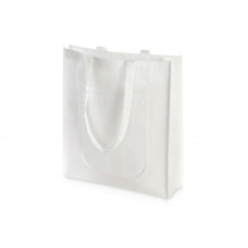 Сумка Tamy для покупок с карманом, белый с нанесением логотипа компании