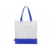 Сумка-шоппер двухцветная Revive из нетканого переработанного материала, синий с нанесением логотипа компании