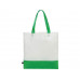Сумка-шоппер двухцветная Revive из нетканого переработанного материала, зеленый с нанесением логотипа компании