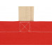 Сумка для шопинга Twin двухцветная из хлопка, 180 г/м2, красный/натуральный с нанесением логотипа компании