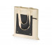 Складная хлопковая сумка для шопинга Gross с карманом, черный с нанесением логотипа компании
