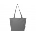 Panama эко-сумка на молнии из переработанных материалов по стандарту GRS объемом 20 л - Серый с нанесением логотипа компании