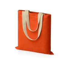 Сумка для шопинга Steady из хлопка с парусиновыми ручками, 260 г/м2, оранжевый (P) с нанесением логотипа компании