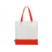 Сумка-шоппер двухцветная Revive из нетканого переработанного материала, красный с нанесением логотипа компании