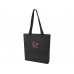 Turner эко-сумка - сплошной черный с нанесением логотипа компании