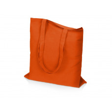 Сумка для шопинга Carryme 140 хлопковая, 140 г/м2, оранжевый с нанесением логотипа компании