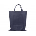 Складная сумка Plema из нетканого материала, темно-синий с нанесением логотипа компании