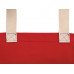 Сумка Donny их хлопка с донной складкой и парусиновыми ручками, красный с нанесением логотипа компании