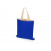 Сумка для шопинга Twin двухцветная из хлопка, 180 г/м2, синий/натуральный (P) с нанесением логотипа компании