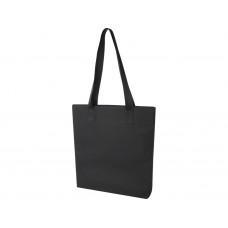 Turner эко-сумка - сплошной черный с нанесением логотипа компании