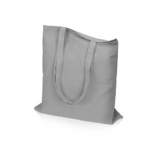 Сумка для шопинга Carryme 140 хлопковая, 140 г/м2, серый с нанесением логотипа компании