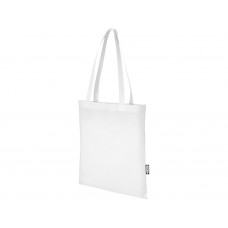 Zeus эко-сумка из нетканого материала, переработанного по стандарту GRS, объемом 6л - Белый с нанесением логотипа компании
