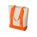 Сумка для шопинга Cotton, натуральный/оранжевый с нанесением логотипа компании