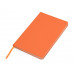 Блокнот А5 "Magnet" 14,3*21 с магнитным держателем для ручки, оранжевый с нанесением логотипа компании