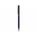Ручка металлическая шариковая "Атриум" с покрытием софт-тач, синий с нанесением логотипа компании