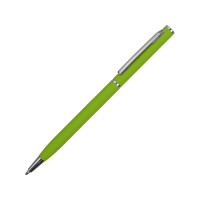 Ручка металлическая шариковая "Атриум" с покрытием софт-тач, зеленое яблоко