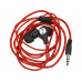 Набор с наушниками и зарядным кабелем 3-в-1 "In motion", красный с нанесением логотипа компании