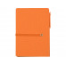 Набор стикеров А6 "Write and stick" с ручкой и блокнотом, оранжевый с нанесением логотипа компании